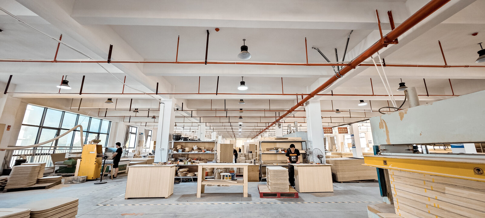 Factory production hall — panoramic view