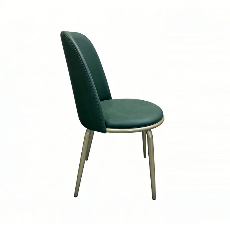 Metal leg chair side